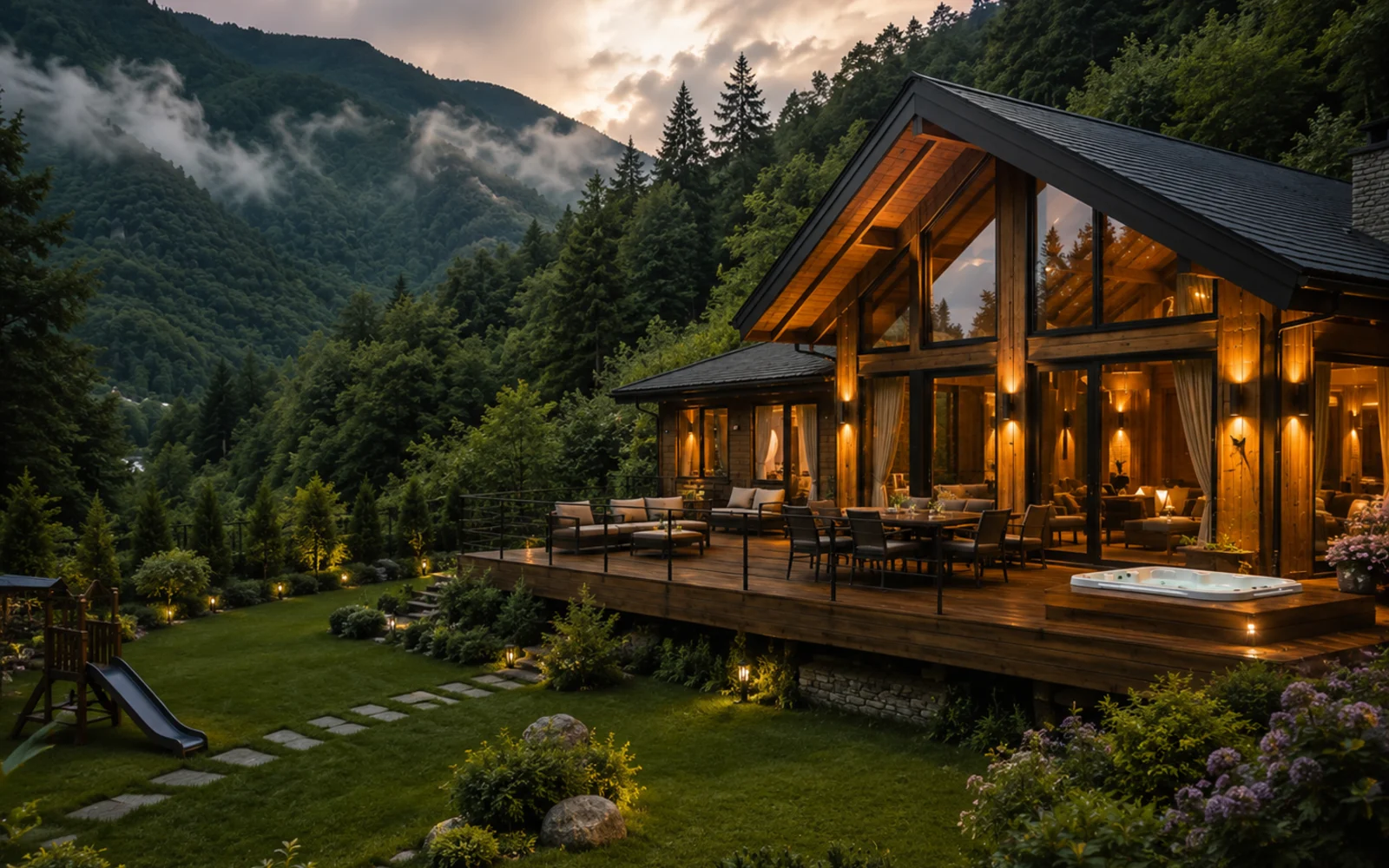 Ayder yaylası çevresinde bungalov