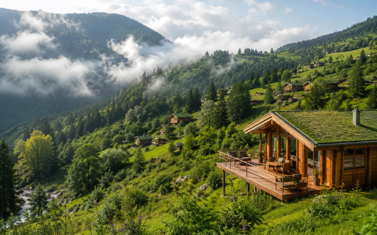 Fırtına Deresi çevresinde Rize bungalov